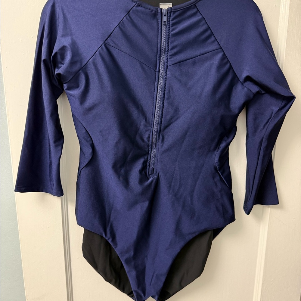 Midnight Blue CVRGE NY Long Sleeve One Piece Swimsuit/Swim Top